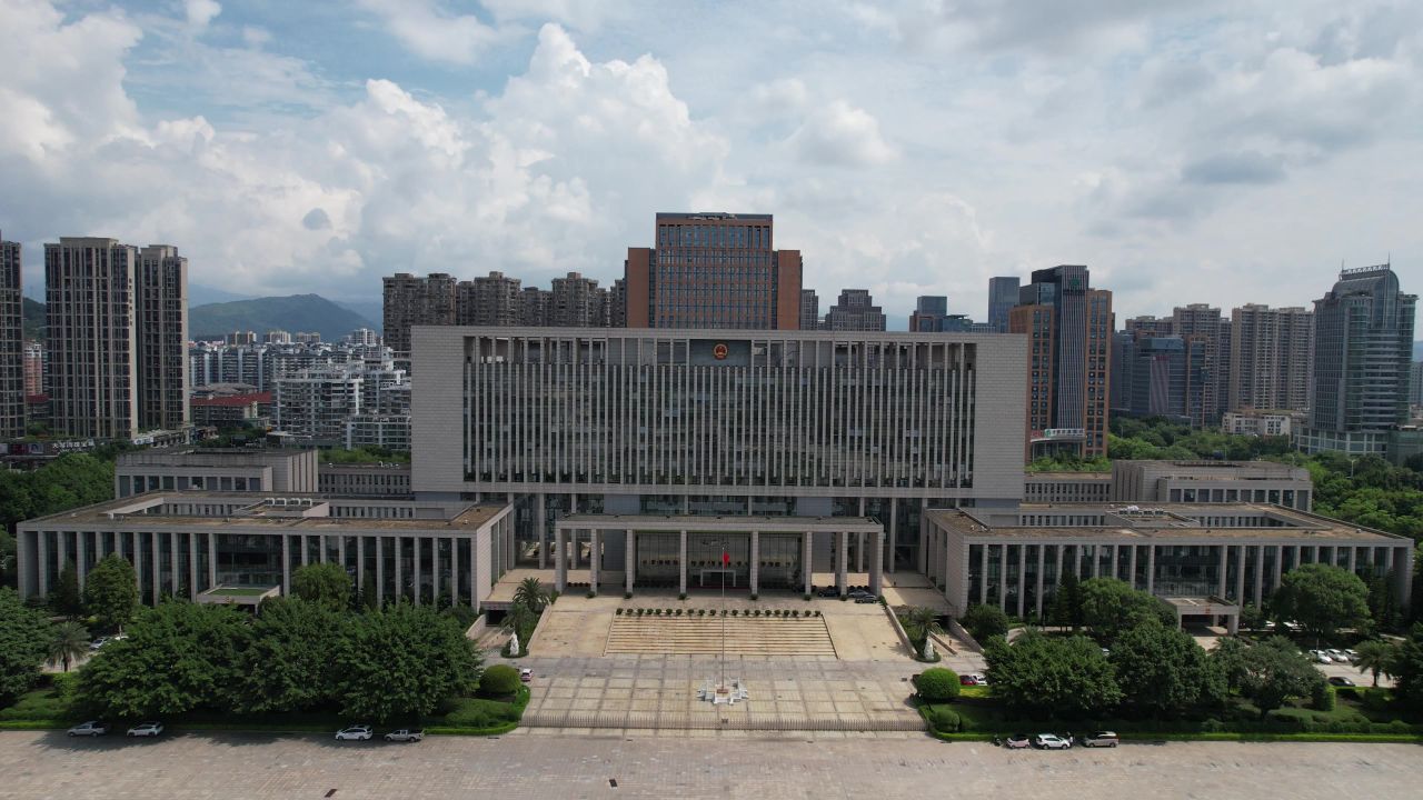 福建龙岩市政府航拍 