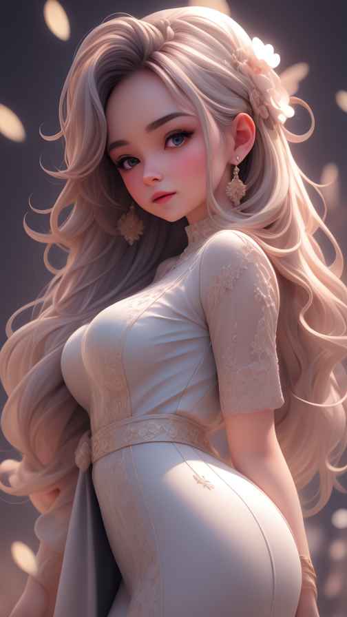 可爱粉色女孩