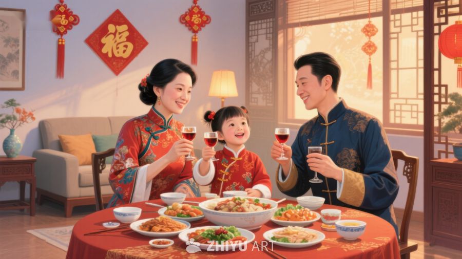 家庭共庆传统节日 447