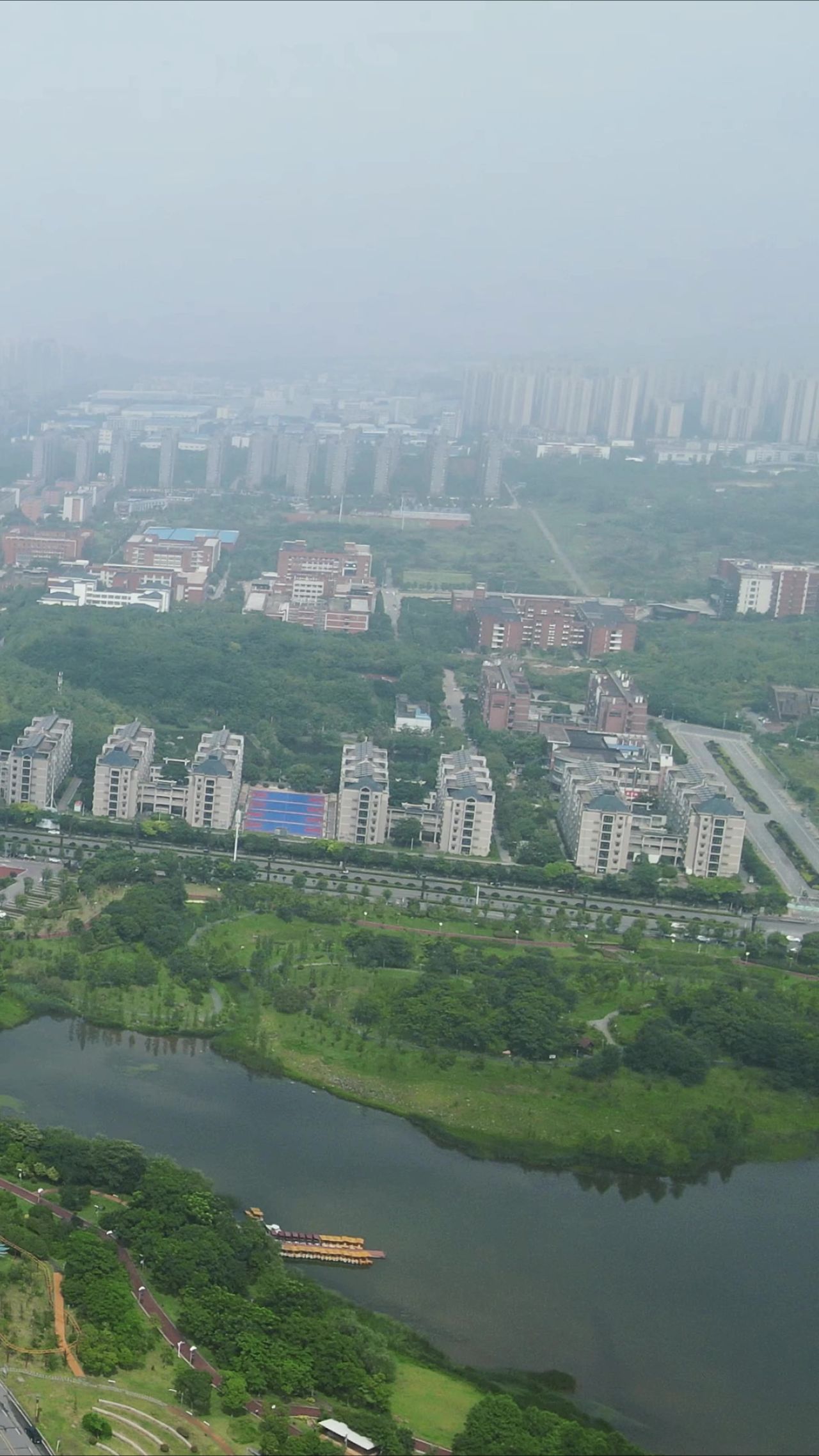 航拍湖南株洲地标神农坛 