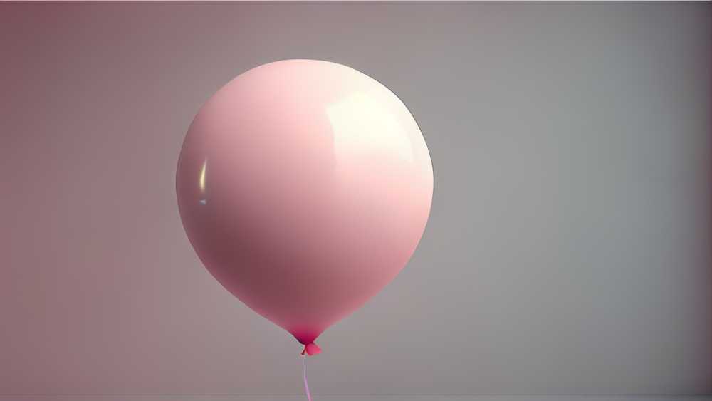 3D粉红色气球唯美