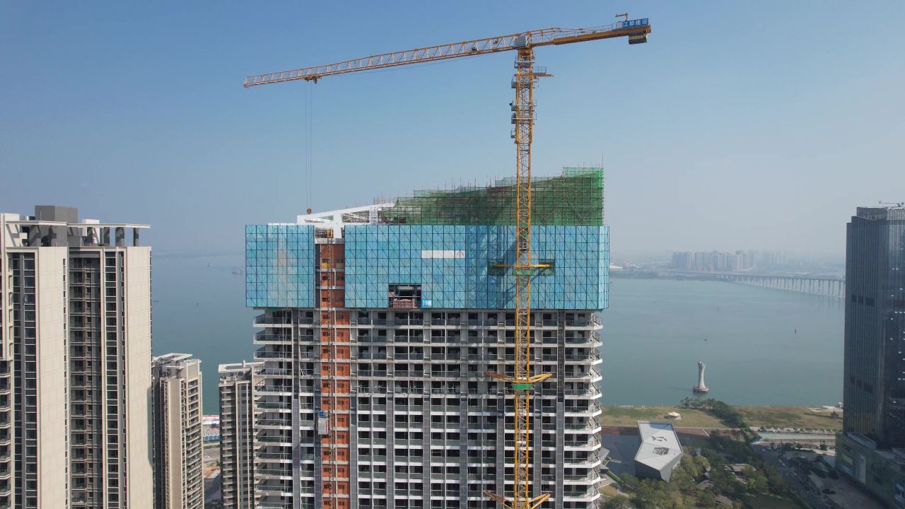 广东湛江城市风光航拍 