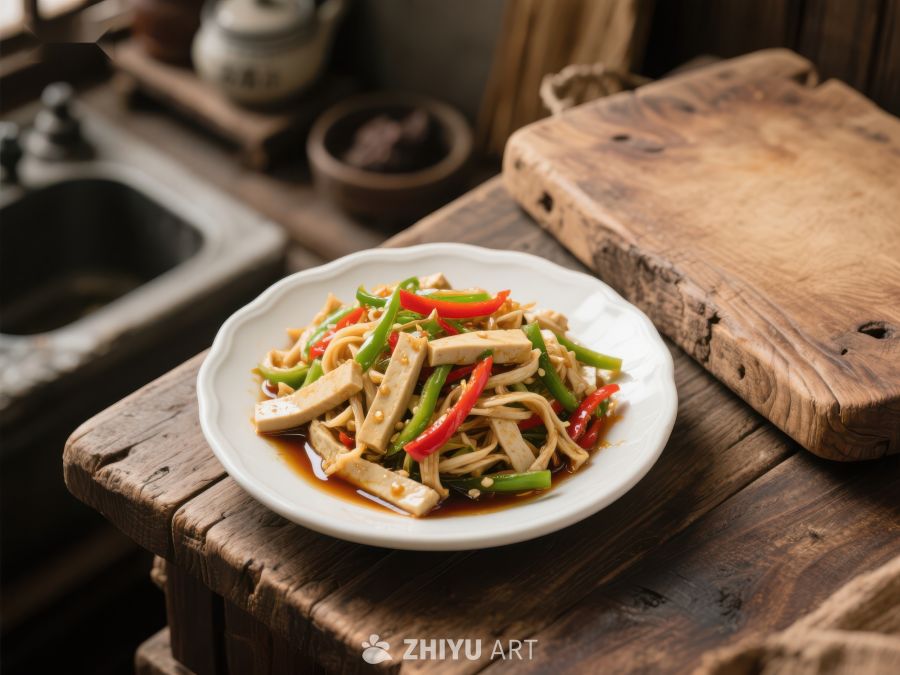美味炒豆干配彩椒 982