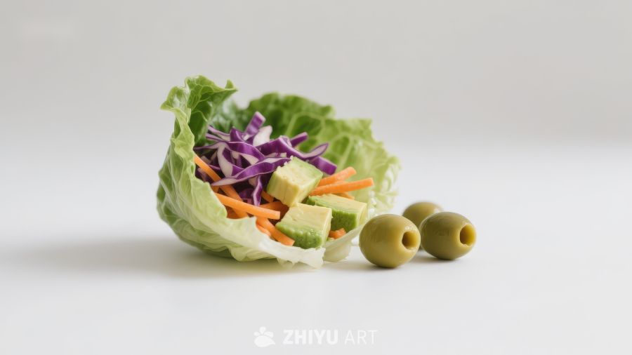 生菜包裹蔬菜沙拉