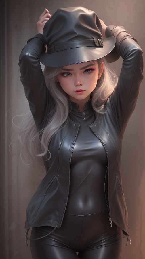 高级感女孩皮衣系列