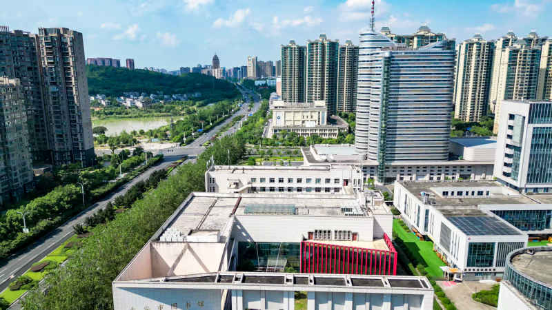 江西吉安城市风光旅游景区航拍图