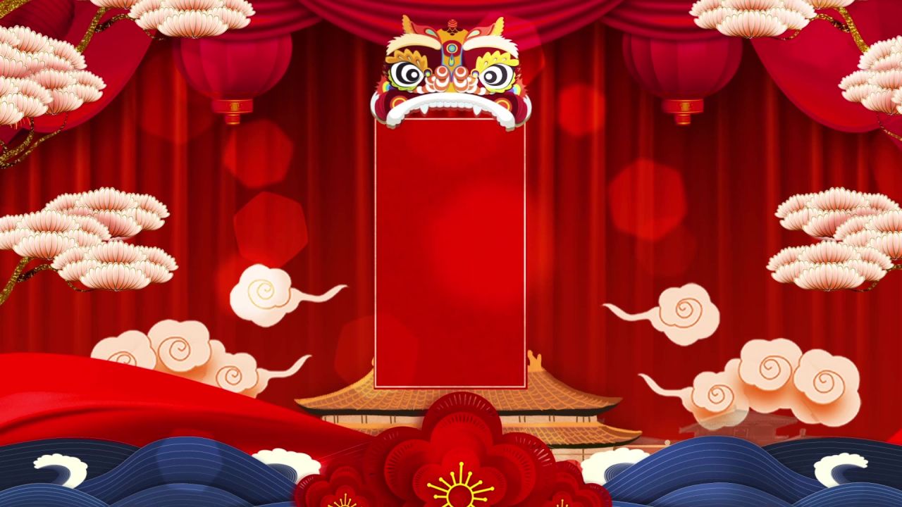 古风背景视频 中国风 意境春天 桃花 水墨 99