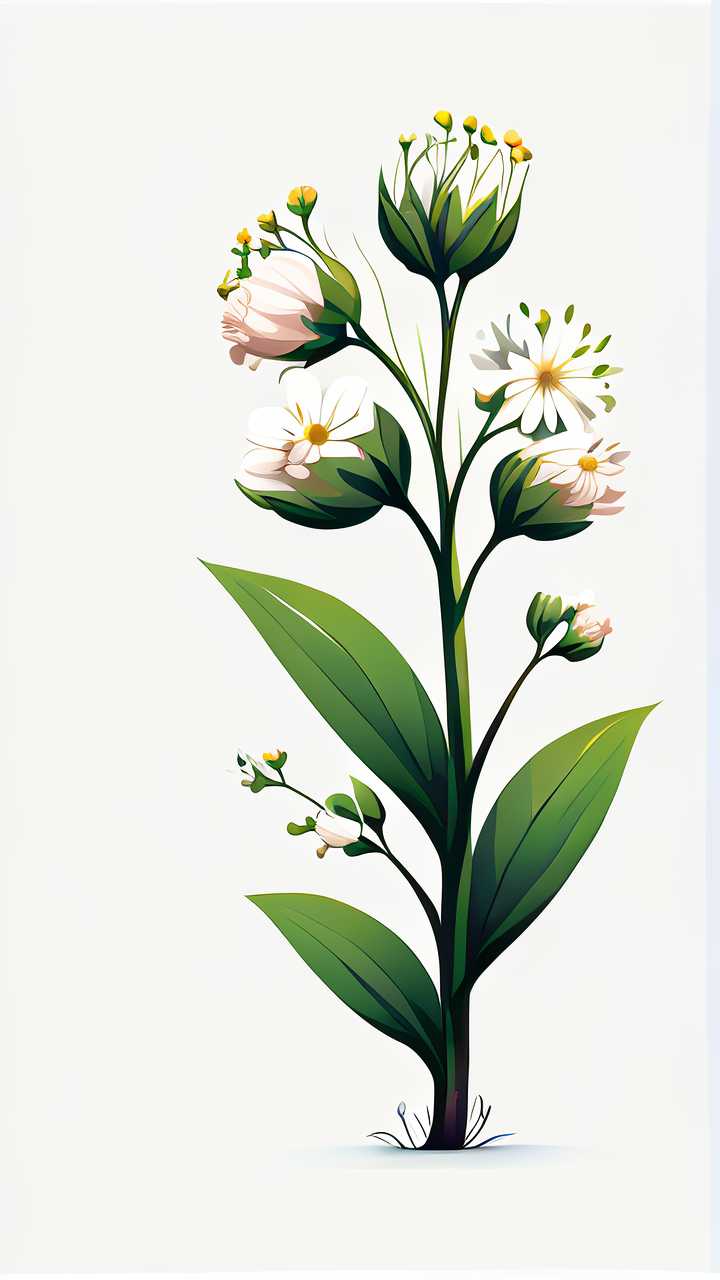 小花白色背景
