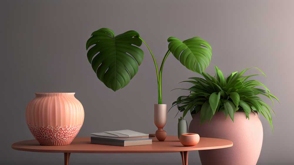绿植花瓶摆放场景