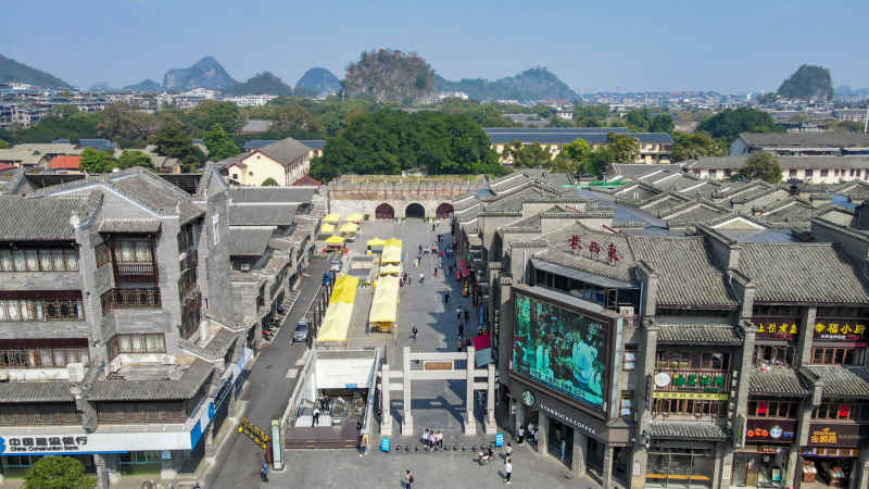 福建汀州古城航拍图 
