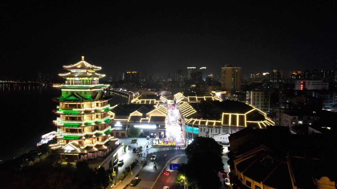 广东惠州合江楼航拍