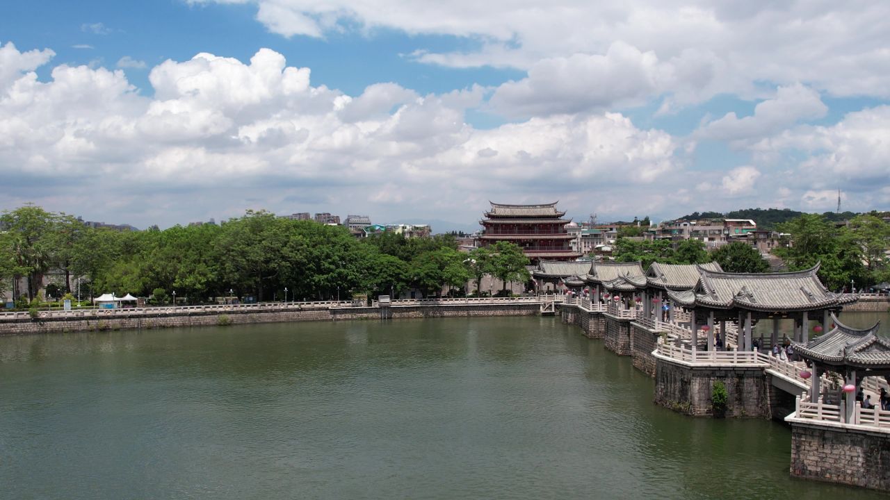 潮州古城景观航拍