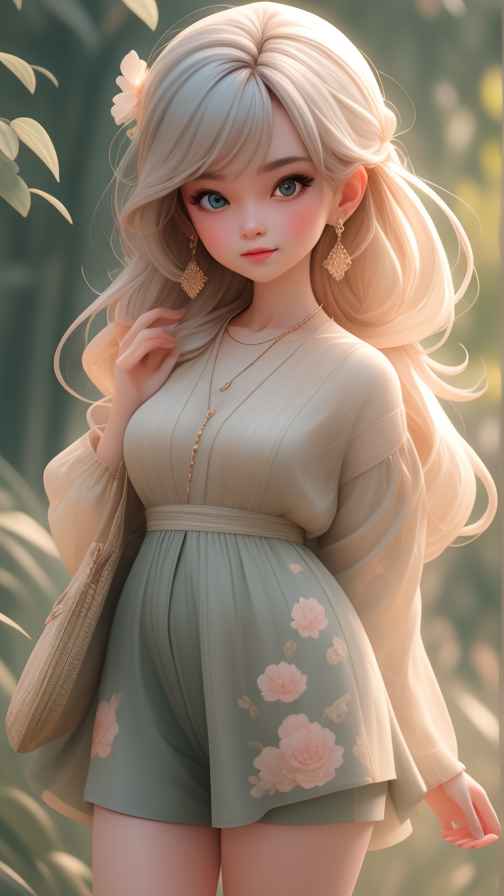 可爱粉色女孩