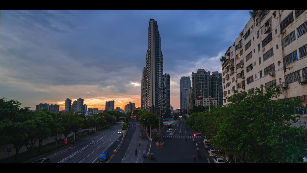 中山路中山府日转夜延时