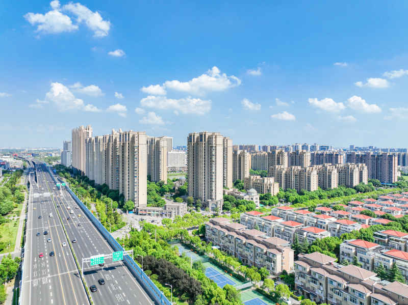 航拍昆山城市风光建筑大景 33