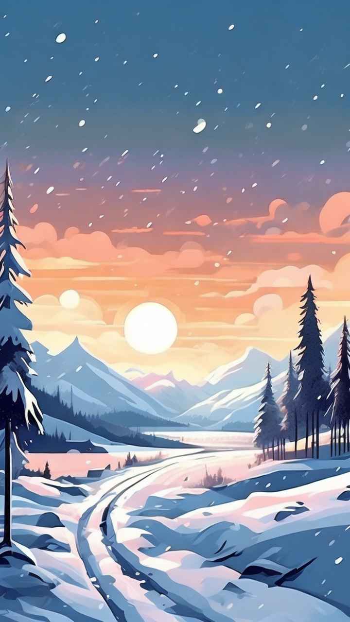 插画冬季背景图 39
