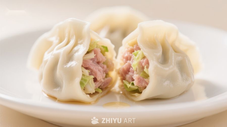 鲜美饺子，馅料丰富诱人