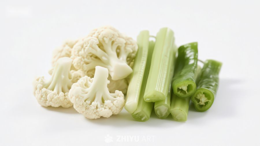 花椰菜与芹菜青椒组合