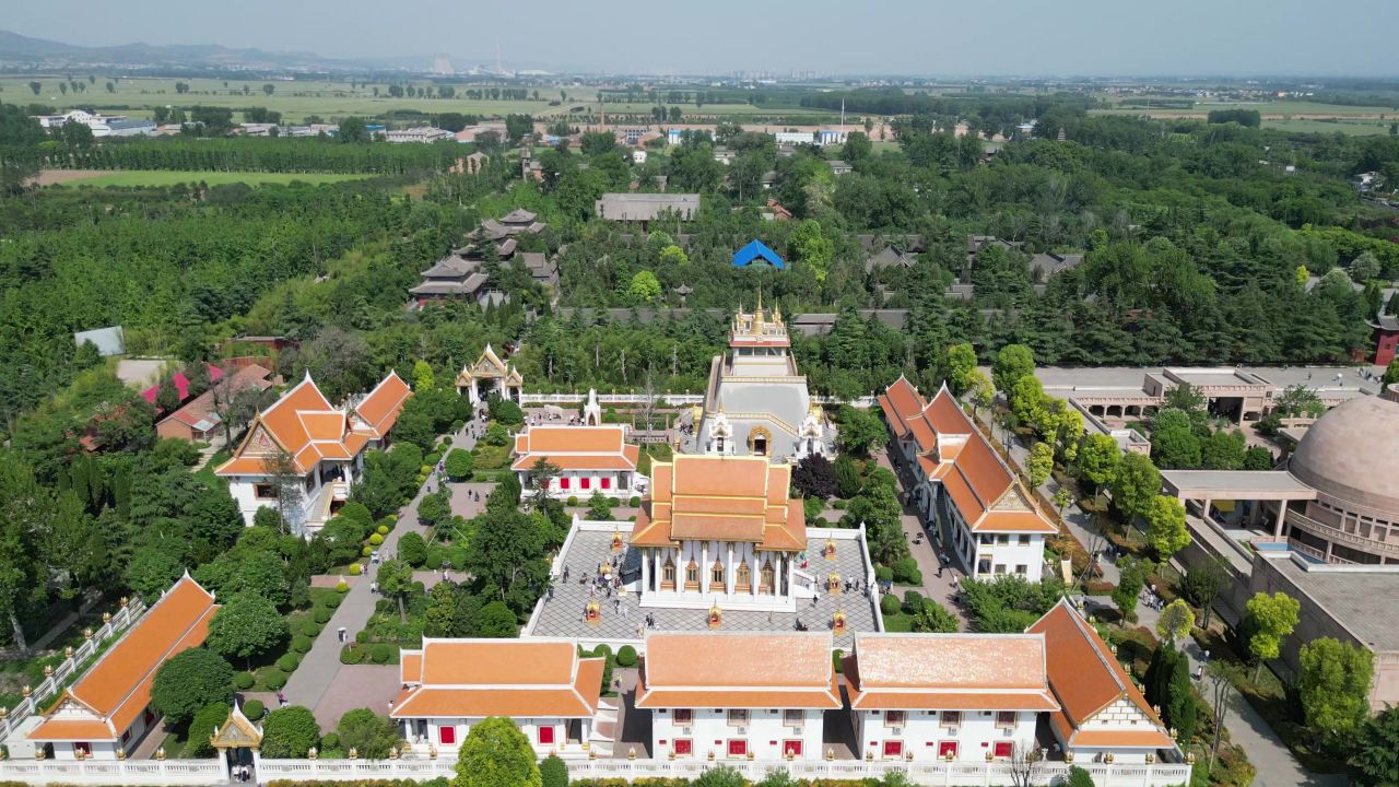 河南洛阳城市风光旅游景区航拍