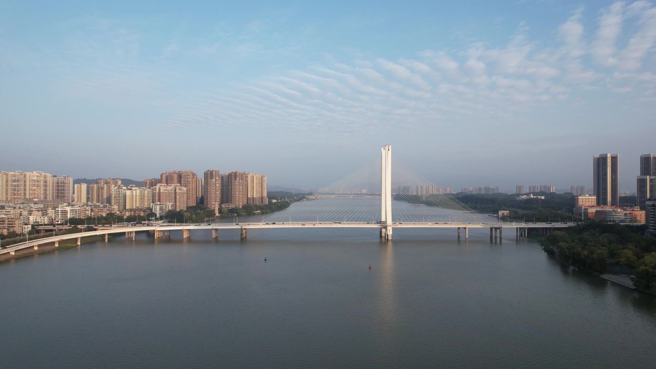 广东惠州合江大桥惠州大桥桥梁交通航拍 