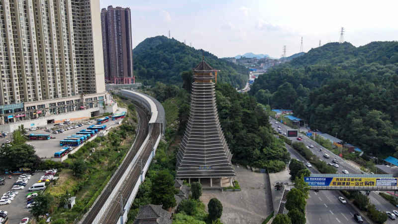 贵州贵阳城市建设航拍摄影图