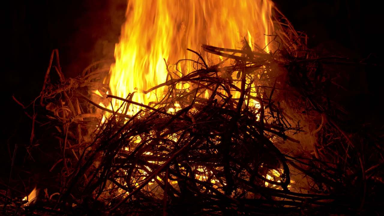 燃烧的木柴炭火 3