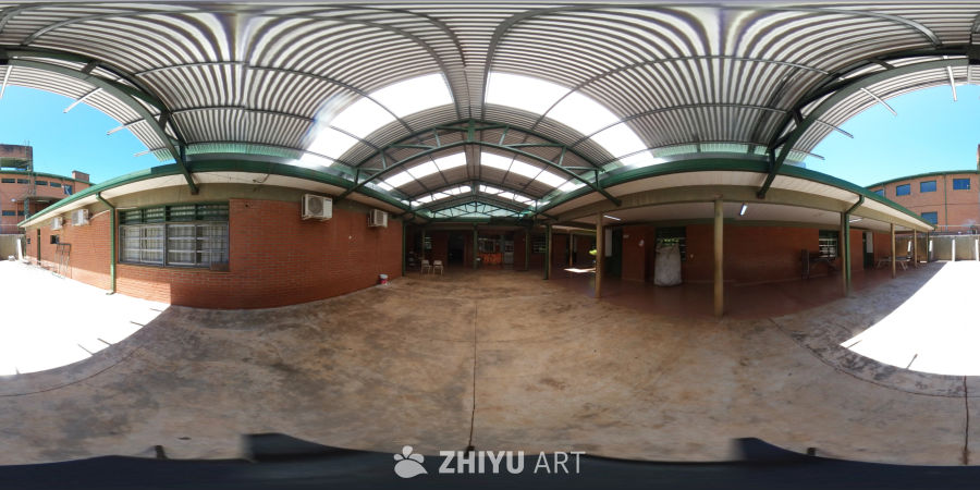 学校走廊全景