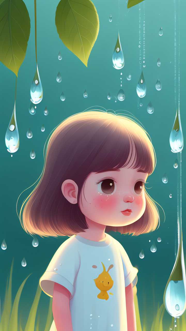 露水插画水滴