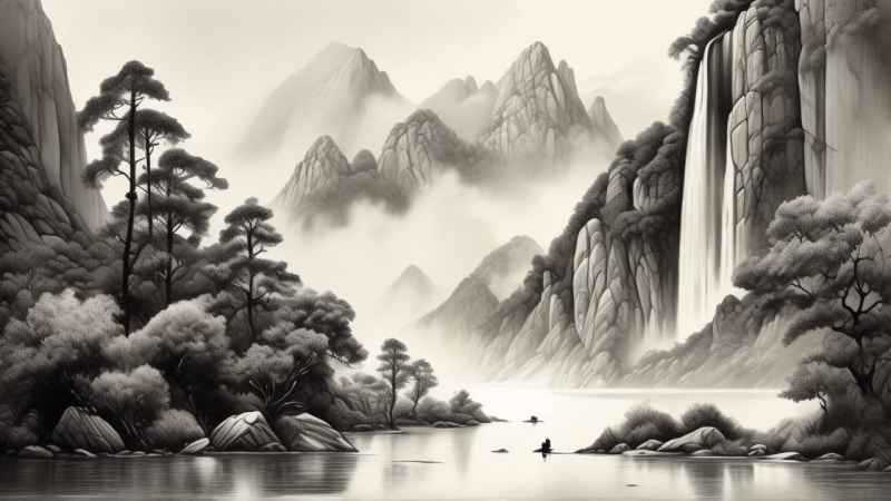 山水风景插画 27