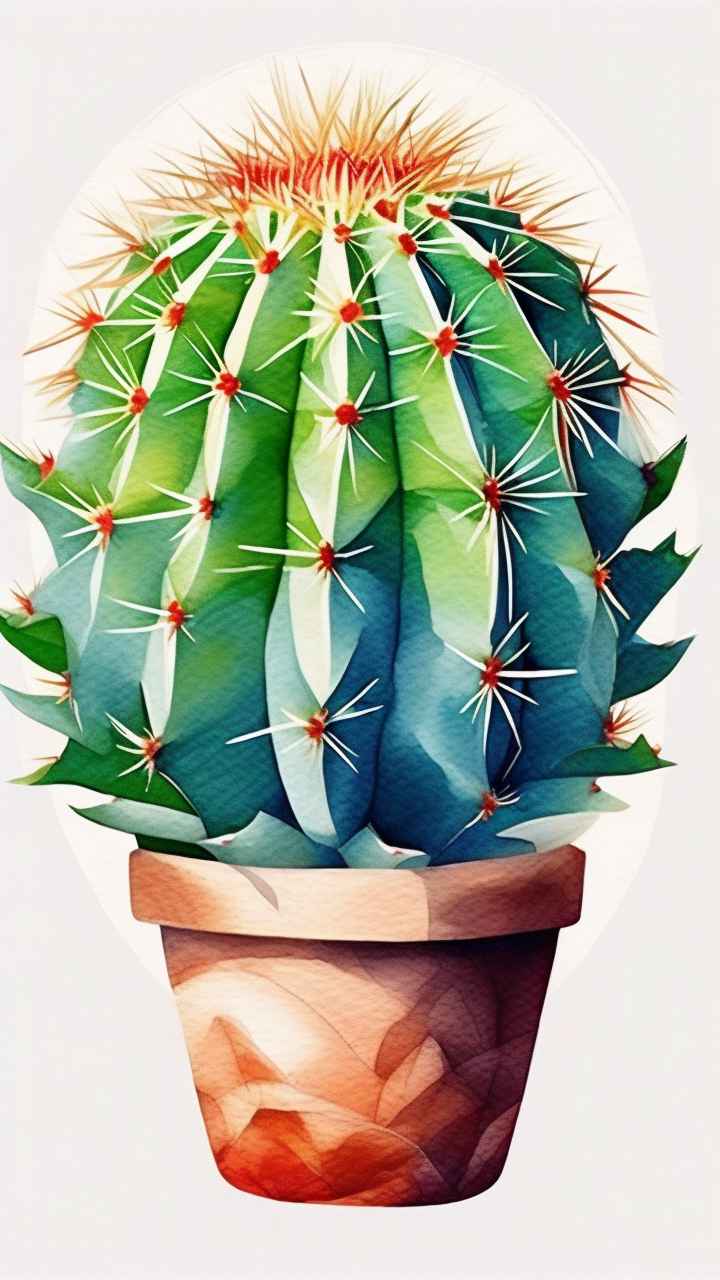 仙人掌自然植物插画 45
