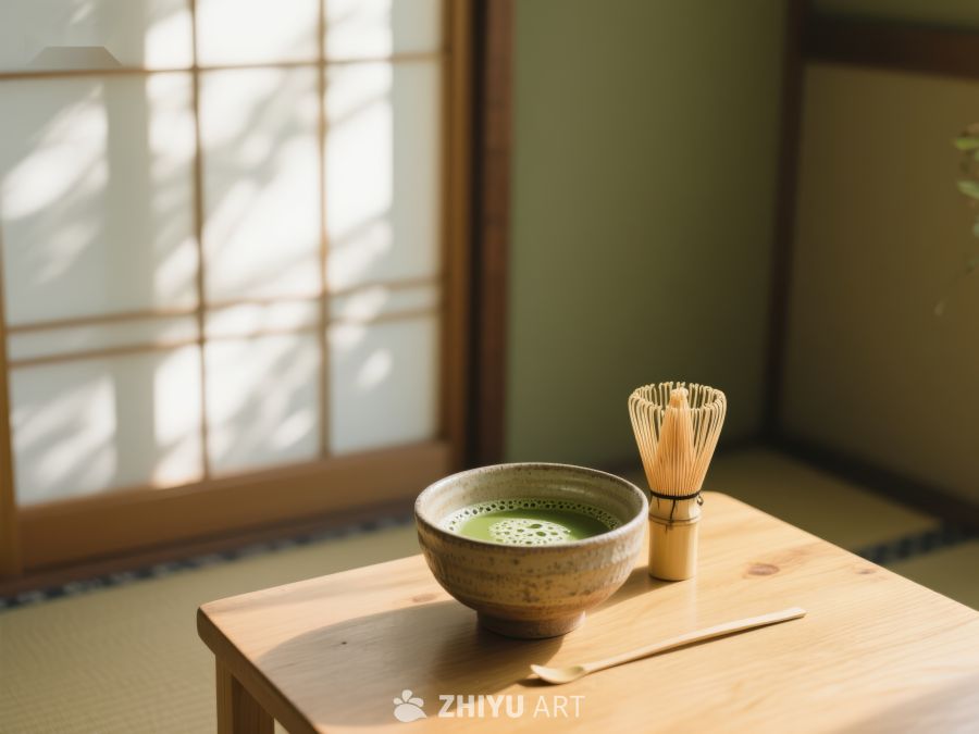 日式茶道：抹茶与竹筅的静谧时光 1032