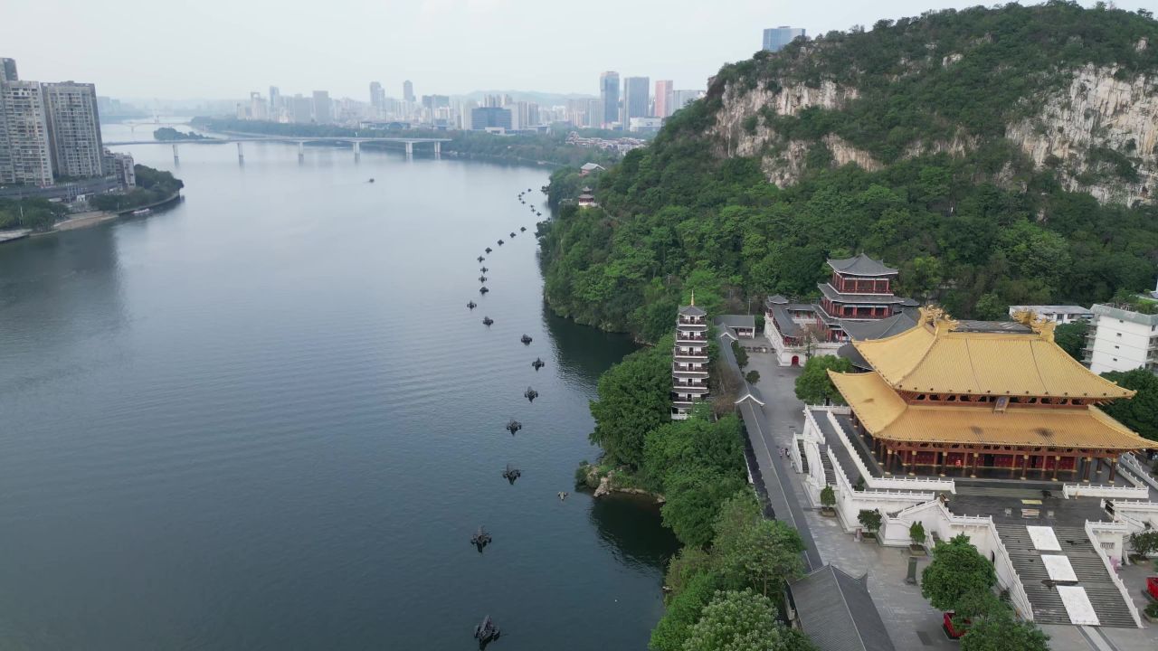 广西柳州文庙航拍