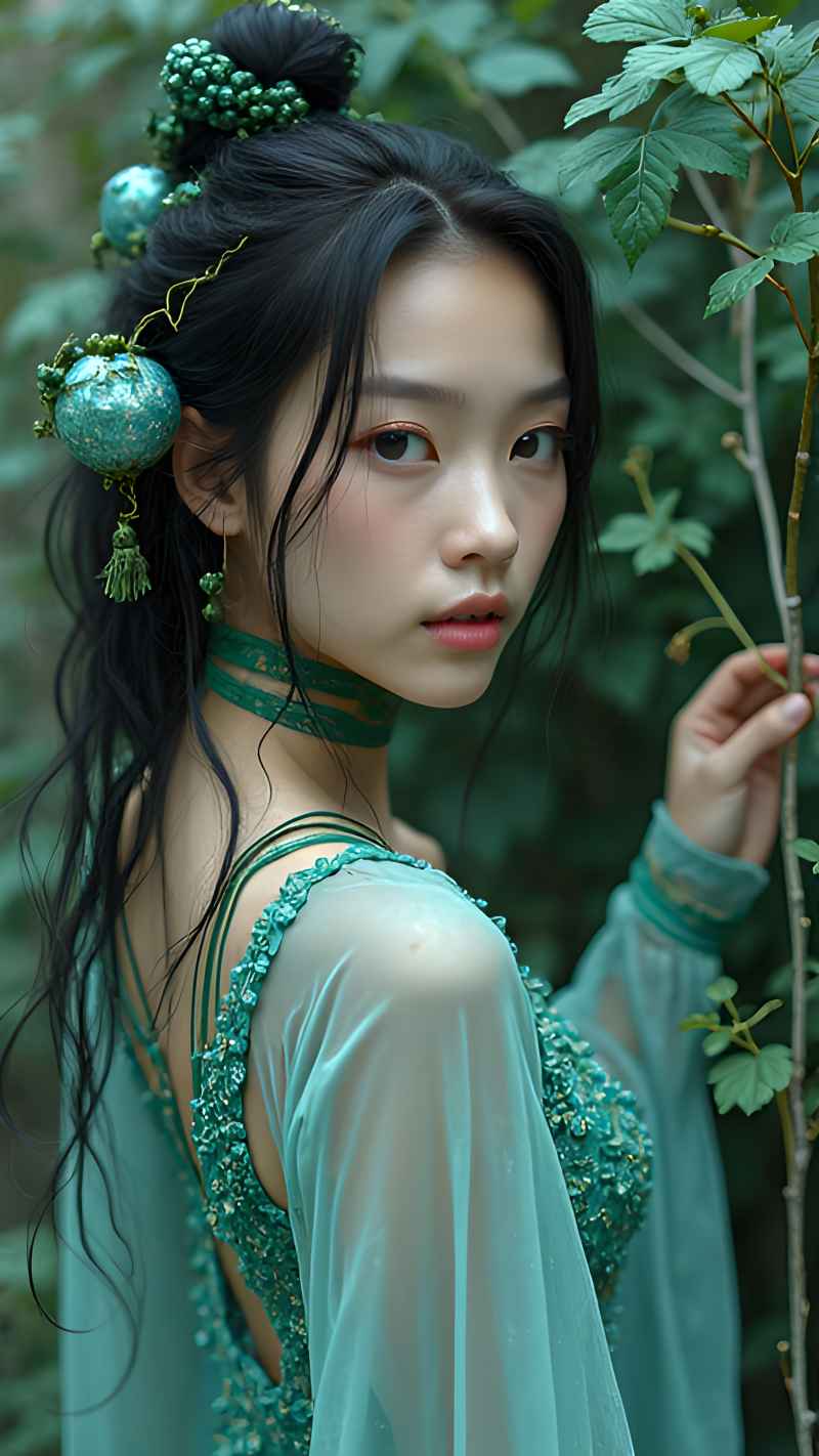 森林系列五颜六色古风艺术美女 52