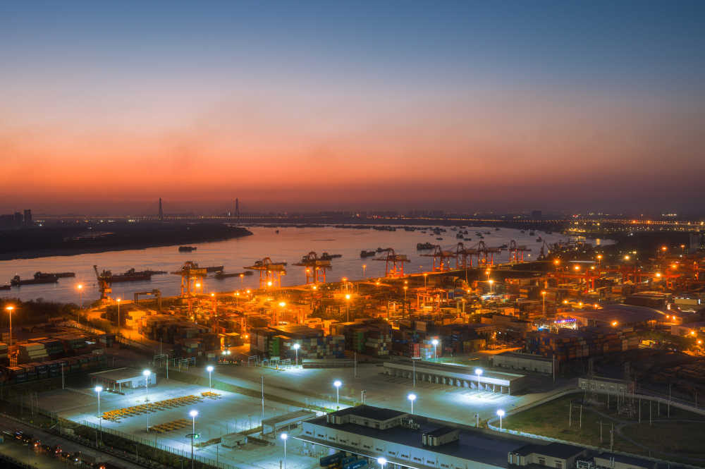 武汉阳逻港夜景