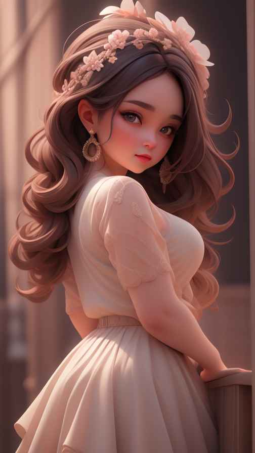 粉色女孩治愈系