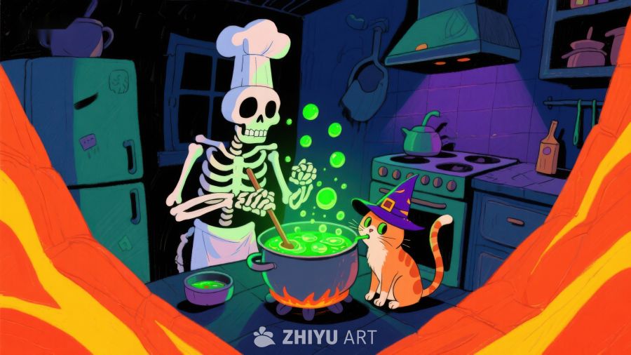 骷髅厨师与巫师猫的魔法厨房