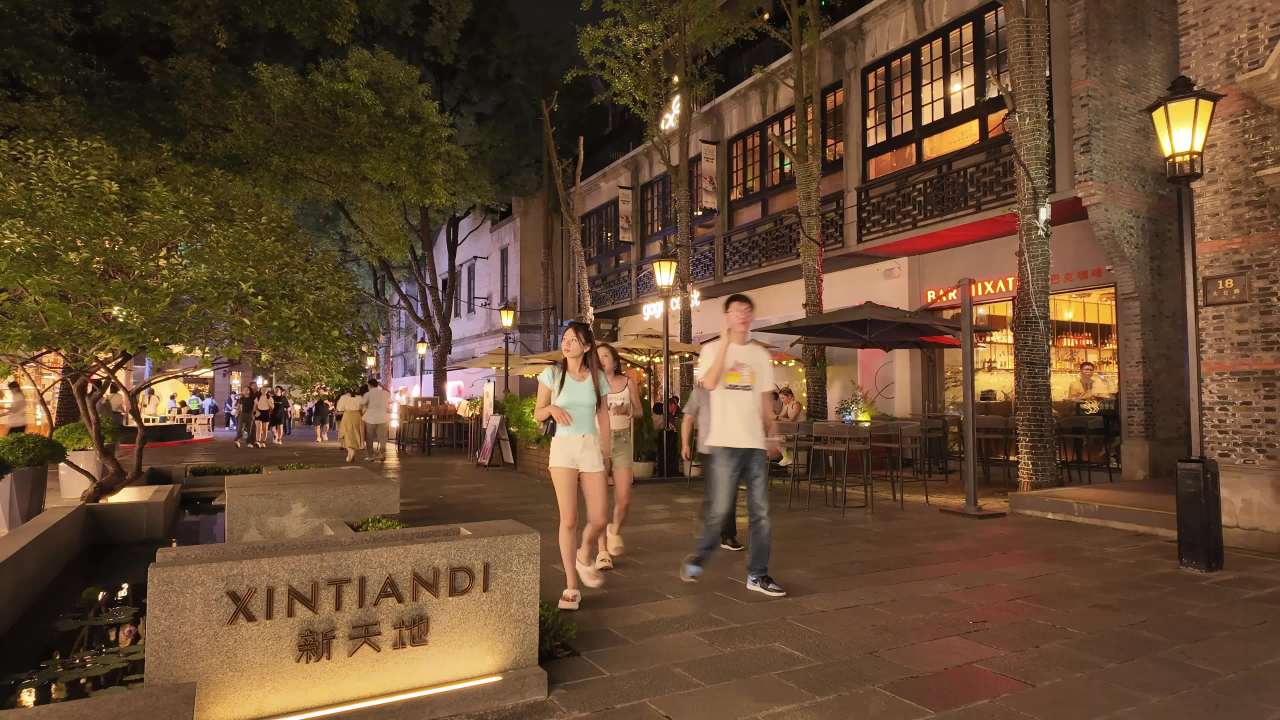 新天地夜景延时合集