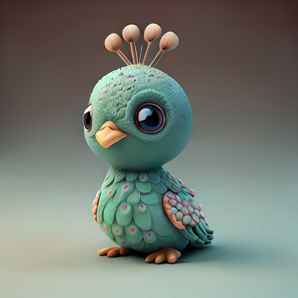 小孔雀小巧可爱3D