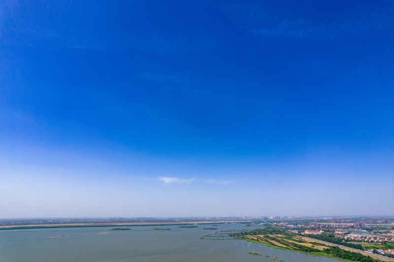 祖国大好河山河北衡水湖航拍摄影图