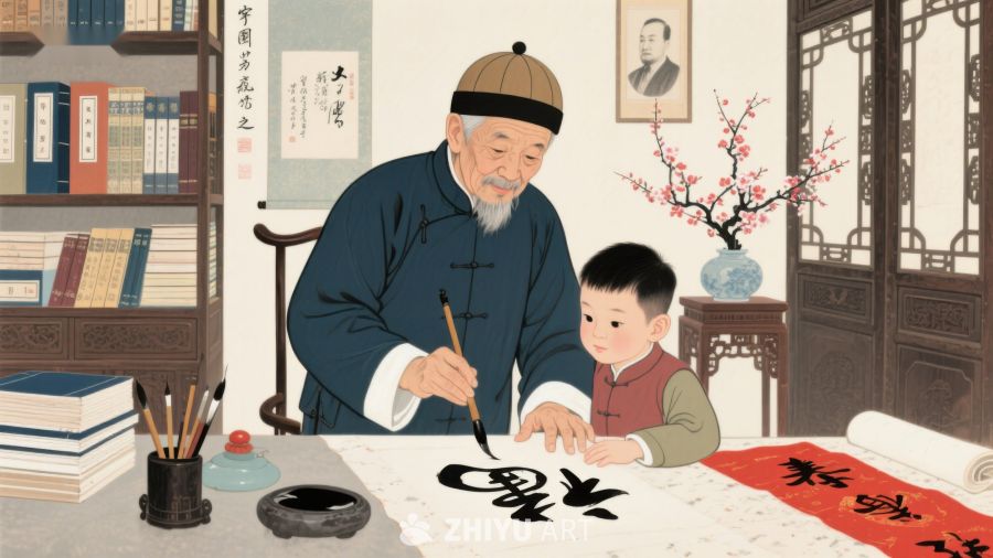 祖孙共书，传承文化 1278