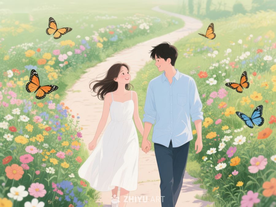 花海漫步，蝶影相伴 305
