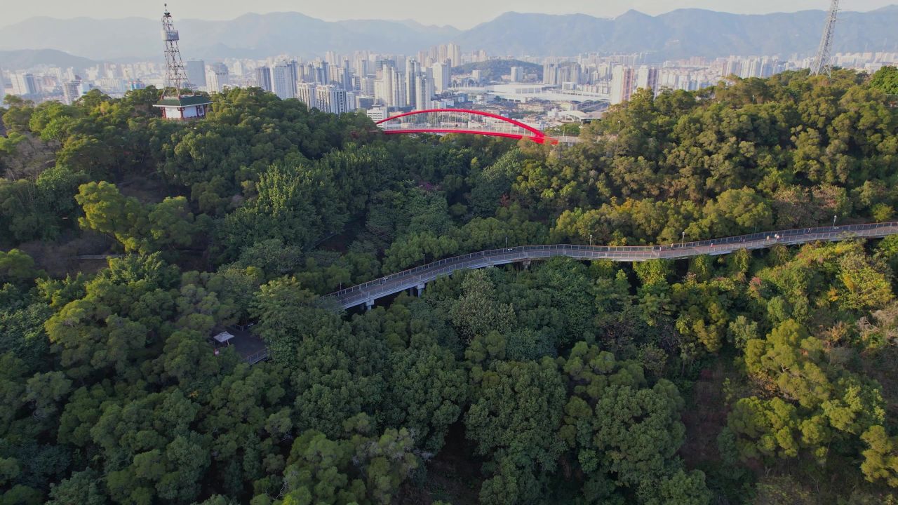航拍福州金鸡山公园景观 2