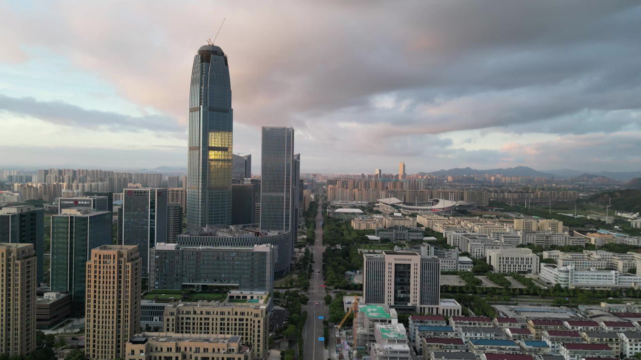  航拍台州天盛中心金融中心