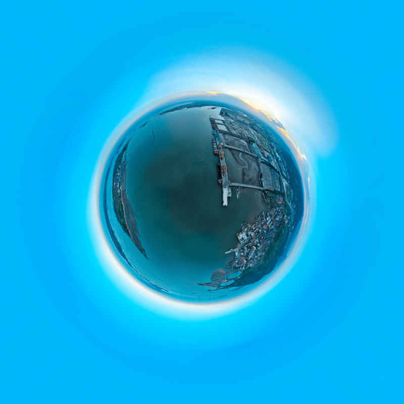 福州市松下渡口全景小行星