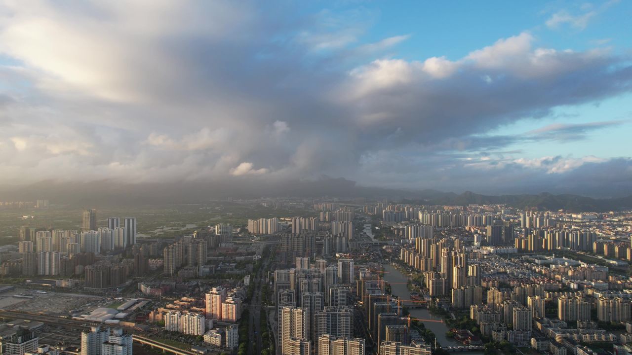 浙江温州城市风光航拍