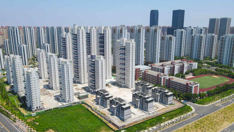 航拍湖北襄阳襄州区城市风光