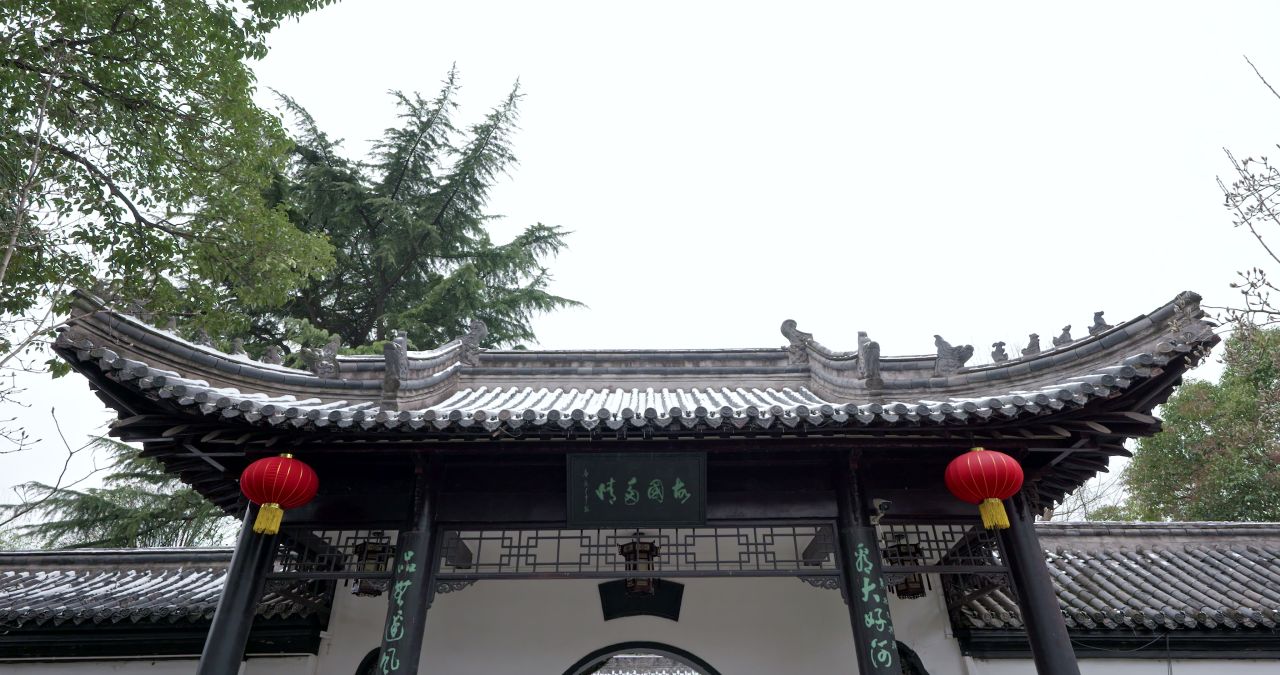 湖北万寿园万寿宝塔实拍航拍视频