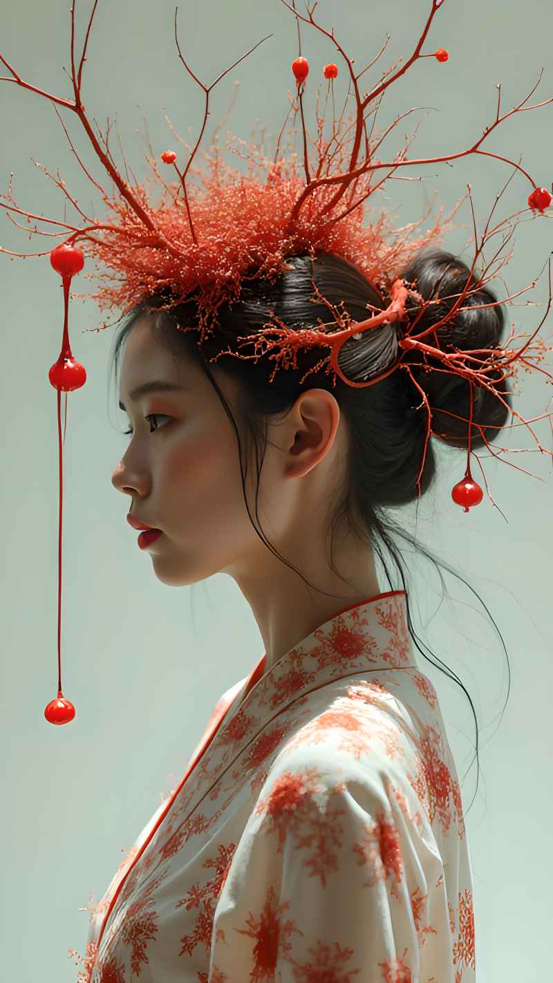森林系列五颜六色古风艺术美女 32