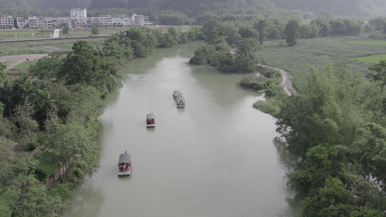 航拍明仕田园，山水航拍 4