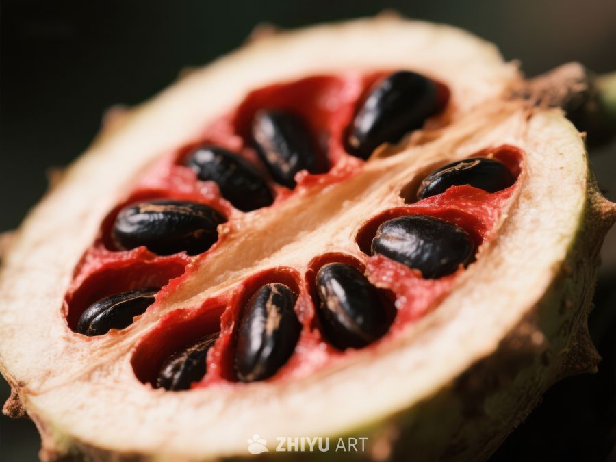 新鲜红肉果实切面特写 471